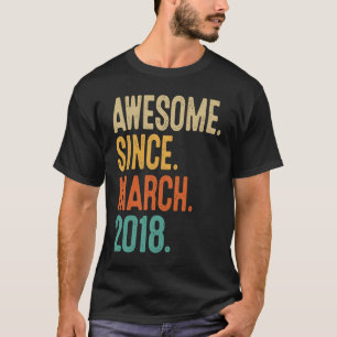 5 jaar oud Geweldige sinds 5 maart 2018 5e verjaar T-shirt