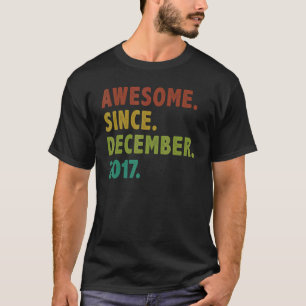 5 jaar oud Geweldige sinds december 2017 5e geboor T-shirt
