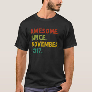 5 jaar oud Geweldige sinds november 2017 5th Birth T-shirt