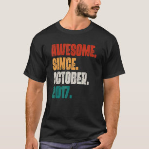 5 jaar oud Geweldige sinds oktober 2017 5e geboort T-shirt