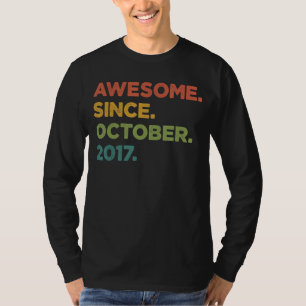 5 jaar oud Geweldige sinds oktober 2017 5th Birthd T-shirt