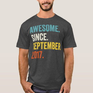 5 jaar oud Geweldige sinds september 2017 5e geboo T-shirt