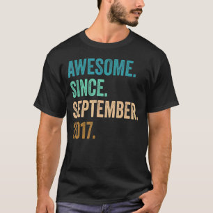 5 jaar oud Geweldige sinds september 2017 5e geboo T-shirt