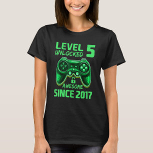 5 Jaar Oud Jongen Niveau 5 Ontgrendeld Geweldige 2 T-shirt