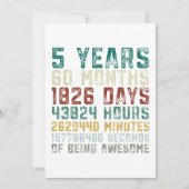  5 jaar oud Jubileum van de vijfde verjaardag van  Kaart (Voorkant)