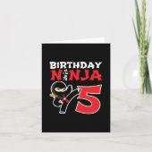 5 Jaar Oud Karate Ninja Party Kinder 5e Verjaardag Kaart (Voorkant)