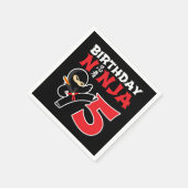 5 Jaar Oud Karate Ninja Party Kinder 5e Verjaardag Servet (Hoek)