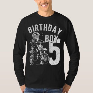 5 jaar oud kind - Verjaardagsjongen - Vuilfiets -  T-shirt