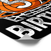 5 Jaar Oud Kinder Basketbal Sport 5e Verjaardag Jo Poster (Hoek)