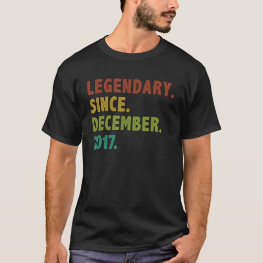 5 jaar oud Legend sinds december 2017 5th Birthda T-shirt (Voorkant)
