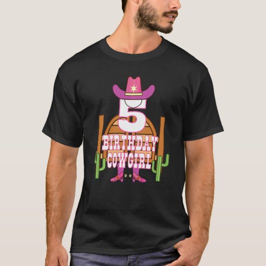 5 jaar oud meisje Rodeo Lover T-shirt (Voorkant)