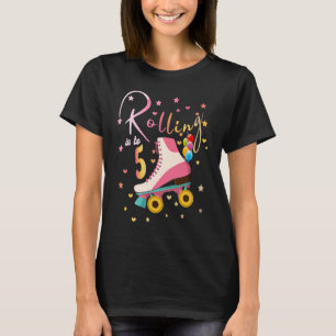 5 jaar oud meisje van de geboorte Roller Schaatsen T-shirt