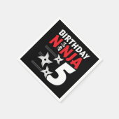 5 Jaar Oud Ninja Party Sterren Kinder 5e Verjaarda Servet (Hoek)
