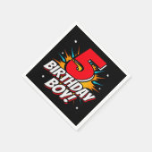 5 Jaar Oud Superheld Verjaardag Jongen 5e Verjaard Servet (Hoek)