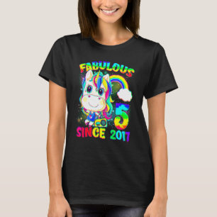 5 jaar oud Unicorn 5e verjaardag Unicorn Girl Sinc T-shirt