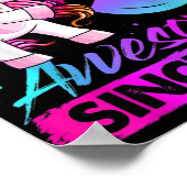 5 jaar oud Unicorn Flossing 5th Birthday Girl Uni Poster (Hoek)