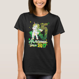 5 jaar oud Unicorn Flossing 5th Birthday Girl Vere T-shirt