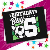 5 Jaar Oud Voetbal Football Feest 5e Verjaardag Jo Briefkaart