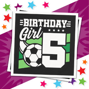 5 Jaar Oud Voetbal Football Party 5e Verjaardag Me Servet