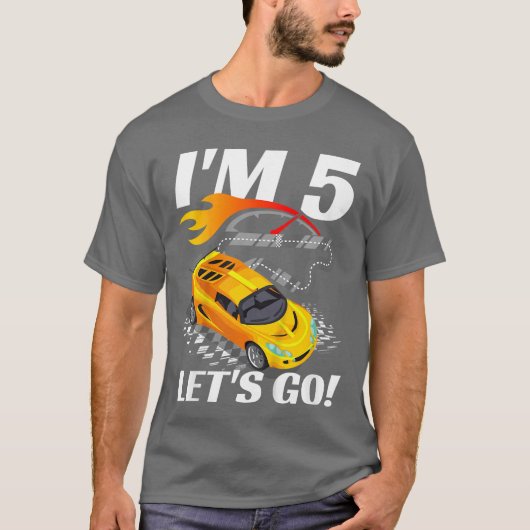 5 Jaar Oude 5e Racing RaceVerjaardag Party Boys Gi T-shirt (Voorkant)