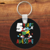 5 jaar oude Autistic Boy Girl Autism Aware Sleutelhanger (Voorkant)