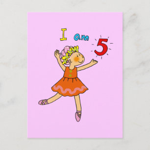 5 jaar oude ballerina briefkaart
