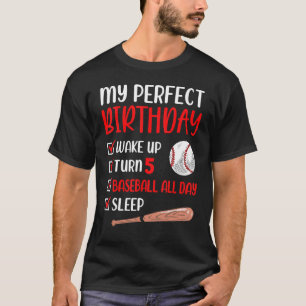 5 jaar oude Baseball Birthday Party 5th Boy Vijf P T-shirt