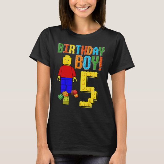 5 jaar oude blokboeien t-shirt (Voorkant)