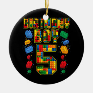 5 jaar oude blokbouwer 5 jaar keramisch ornament