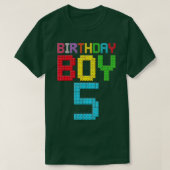 5 jaar oude blokbouwer 5 jaar t-shirt (Design voorkant)
