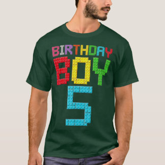 5 jaar oude blokbouwer 5 jaar t-shirt