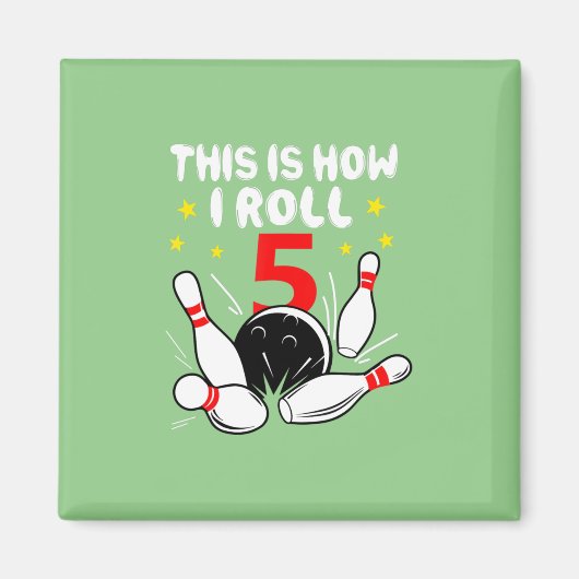5 jaar oude Bowling Dit is hoe ik 5 jaar op de geb Magneet (Voorkant)