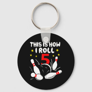 5 jaar oude Bowling Dit is hoe ik 5 jaar op de geb Sleutelhanger