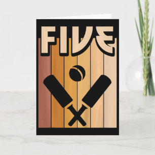 5 Jaar Oude Cricket Verjaardag Jongen Meisje 5e Ve Kaart