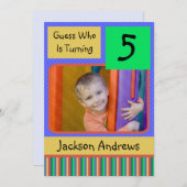 5 jaar oude dag feestdag kaart (Voorkant / Achterkant)