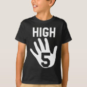 5 jaar oude dag "High 5" T-Shirt (Voorkant)