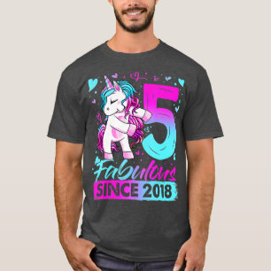 5 jaar oude Flossonicorn Gifts 5th Birthday Gi T-shirt
