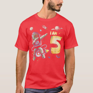 5 jaar oude geboorte Boy Astronaut Space 5th Birth T-shirt