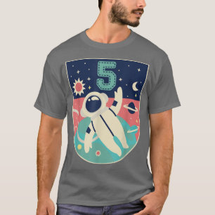 5 jaar oude geboorte Boy T-shirt Astronaut 5th Bda
