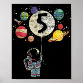 5 jaar oude geboorte jongen geeft astronaut 5e geb poster (Voorkant)