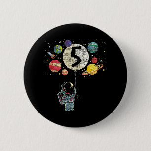 5 jaar oude geboorte jongen geeft astronaut 5e geb ronde button 5,7 cm