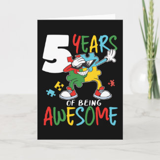 5 jaar oude geboorte, jongen of meisjesautisme kaart