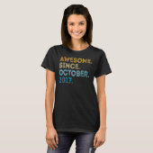 5 jaar oude grappigheid Geweldige sinds oktober 20 T-shirt (Voorkant volledig)