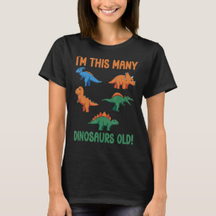 5 jaar oude jongen Dinosauriërs Oude vijfde verjaa T-shirt