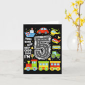 5 jaar oude jongens meisjes Kinder 5e verjaardag v Kaart (Gele Bloem)