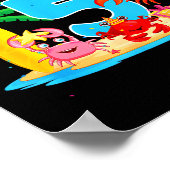 5 jaar oude krab liefhebber 5de krab thema strand poster (Hoek)