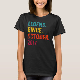 5 jaar oude legenda sinds oktober 2017 5e verjaard t-shirt