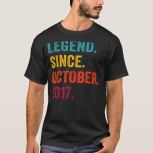 5 jaar oude legenda sinds oktober 2017 5e verjaard t-shirt