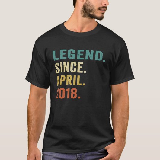 5 jaar oude legering sinds april 2018 5e verjaarda t-shirt (Voorkant)