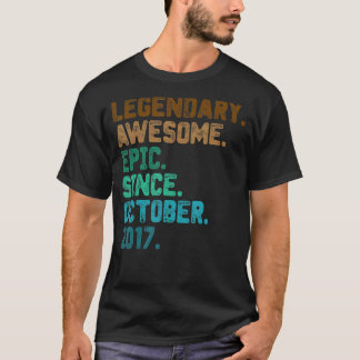5 jaar oude legering sinds oktober 2017 5e verjaar t-shirt